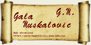 Gala Muskalović vizit kartica